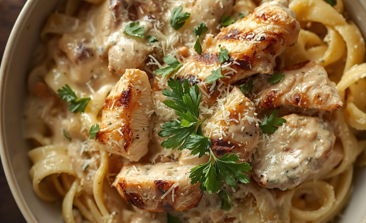 Easy Creamy Chicken Alfredo Pasta