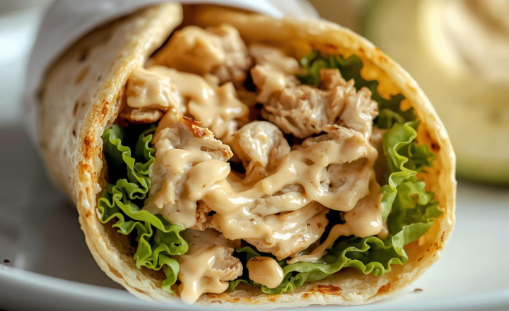 Easy Creamy Chicken Mayo Wrap Recipe
