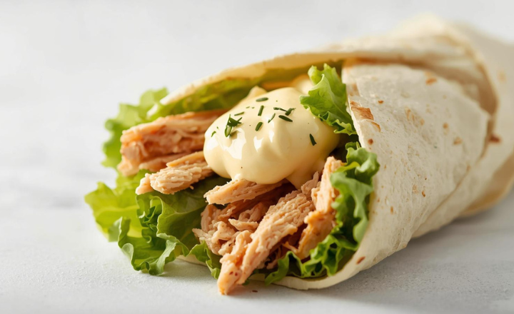Easy Creamy Chicken Mayo Wrap Recipe