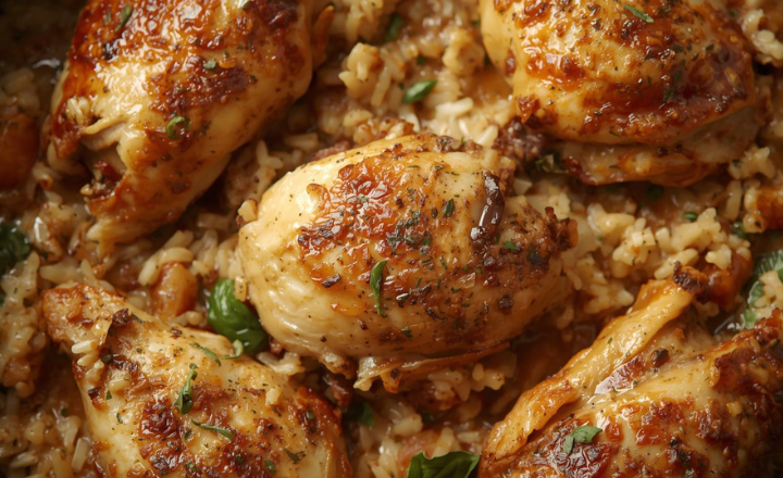 Easy Savory One-Pot Chicken and Rice