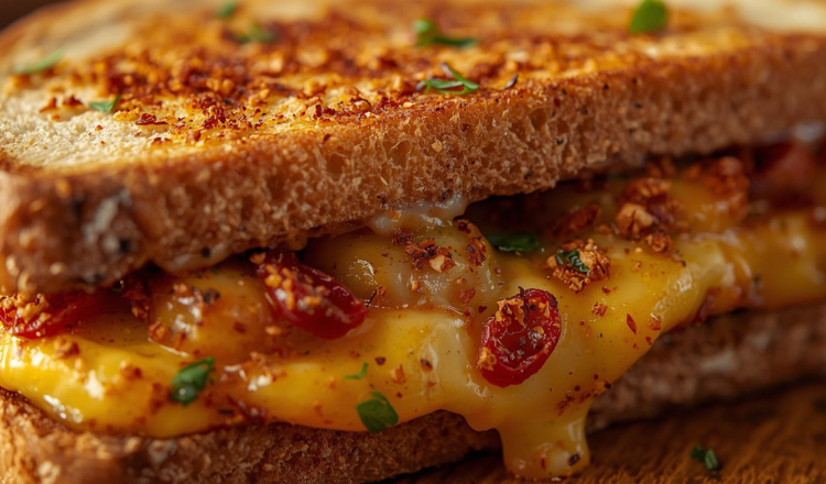 Easy Spicy Potato Cheese Sandwich